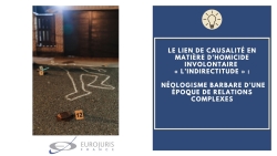 Lien de causalité homicide involontaire